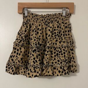 Vineyard Vines Leopard Print Ruffle Skirt size M (V112)